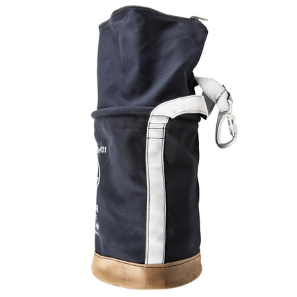 Klein Tools 5104CLRFR Canvas Bucket, Flame-Resistant Top Closing Tool Bucket, with Double-Reinforced Bottom, 100-Pound Load Rated