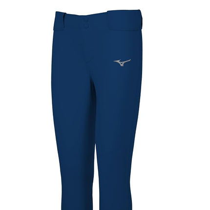 Mizuno Girls' Belted Stretch Softball Pant Navy