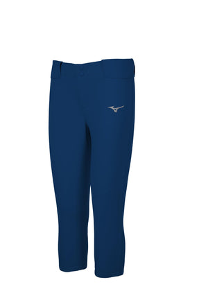 Mizuno Girls' Belted Stretch Softball Pant Navy