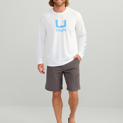 HUK Men's Next Level 10.5", Quick-Drying Fishing Shorts Casual, Iron, Large