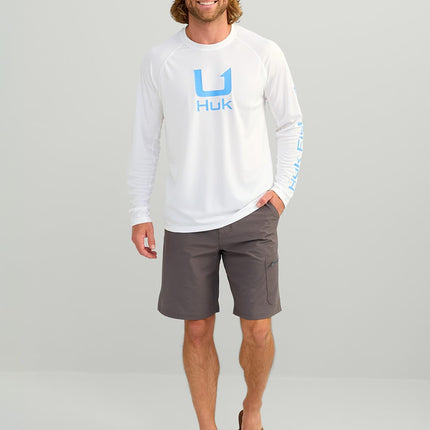 HUK Men's Next Level 10.5", Quick-Drying Fishing Shorts Casual, Iron, Large