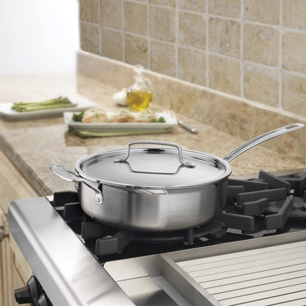 Cuisinart MCP33-24HN MultiClad Pro Stainless 3-1/2-Quart Saute with Helper and Cover Silver