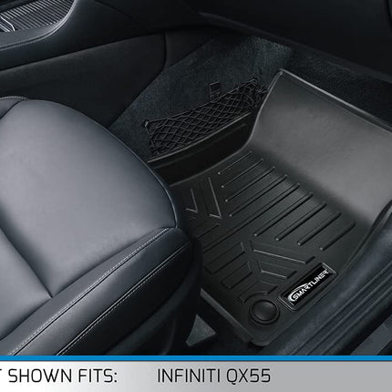 SMARTLINER Tapis de Sol Noir toutes Saisons sur Mesure pour 2 Rangées, Compatible avec Infiniti QX55 2022-2023 / Infiniti QX50 2019-2020