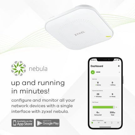 Zyxel WiFi 6 Wireless Access Point AX3000 | 2.5G | PoE+ | NWA50AXPRO