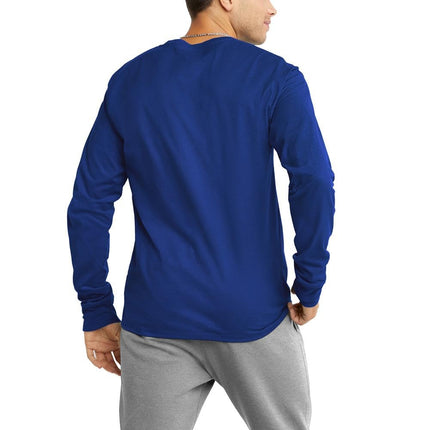 Champion Men's Classic Jersey Long Sleeve Tee, Surf the Web, XL
