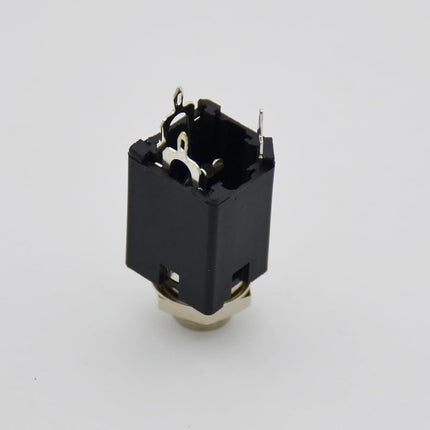 Czyuntuo Audio 1/4" Jack Female 6.35mm TRS Stereo Panel Mount Socket Guitar Input Jack,Patch Cables, Microphone Connector Adapter-No ON/Off Type 10 Pack