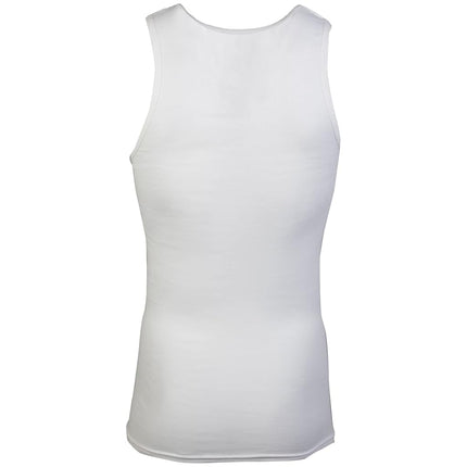 Gildan Men's A-Shirt Tanks, Multipack, Style G1104 Undershirt, White (Pack of 6), M