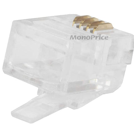 Monoprice RJ11 6P4C Plug Round Stranded 50-Piece/Bag (107315)