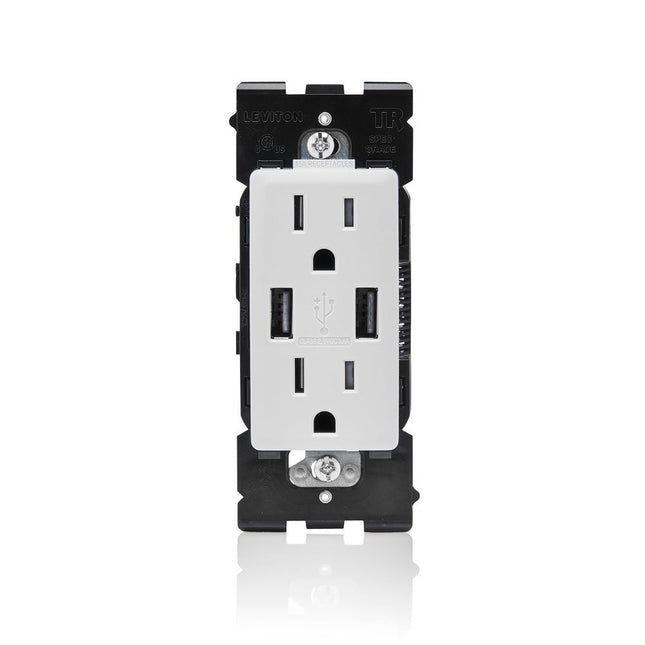 Leviton RUAA1-WW Renu USB Charger/Tamper-Resistant