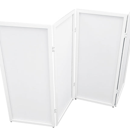 Façade d'événement DJ Rockville RFSSW blanche 80" x 44" avec cadre en acier, cabine, sac et lycra