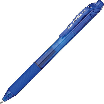Pentel EnerGel-X 0.7mm Tip Retractable Pen, Blue (Pack of 12)