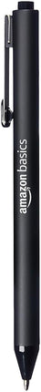 Amazon Basics Retractable Ballpoint Pens, Soft Grip, Smudge Free, Ideal for School, Office, Black, Pack of 12