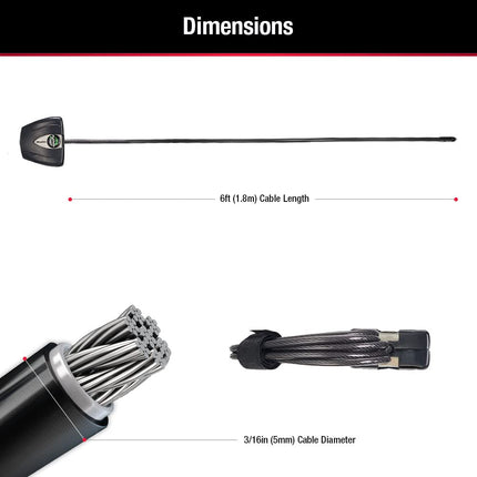 Master Lock Python Mini Adjustable Cable Lock 1.8m x 8mm - Keyed