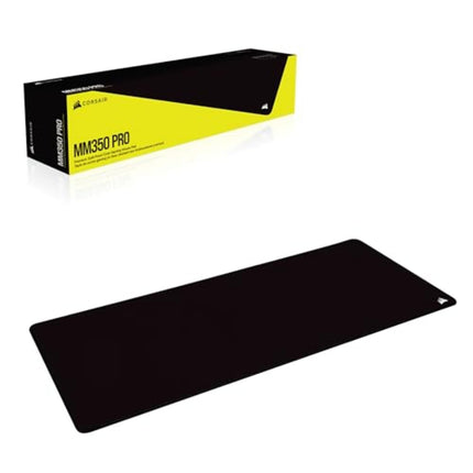 Corsair MM350 PRO Premium Spill-Proof, Stain-Resistant Cloth Gaming Mouse Pad (93 x 40 cm Surface, Micro-Weave Fabric, 4 mm Thick Plush Rubber, Durable Anti-Fray Edges) Extended XL, Black