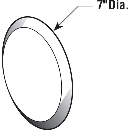 Prime-Line U 9265 Vinyl Circular Wall Protector with Self-Adhesive Backing, 7-in. Diameter, White (Single Pack)