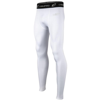 CHAMPRO Pantalones de compresión para hombre para clima frío, blancos