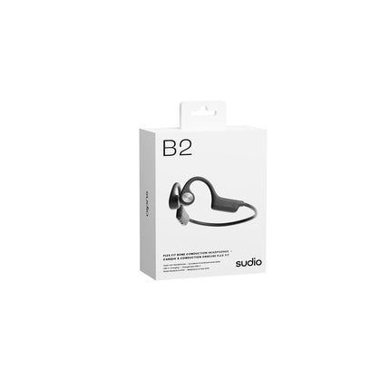 Sudio B2 Black, Open Ear, Bone Conduction, IPX5, Bluetooth v5.3, USB-C, 12h Playtime