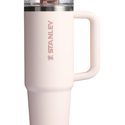 Vaso Stanley Quencher ProTour con pajita abatible y tapa a prueba de fugas de 888g - Pajita y asa integradas - Compatible con portavasos para viajes - Vaso térmico de acero