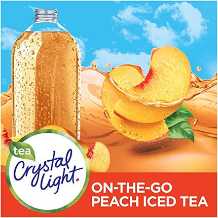 Crystal Light On The Go Peach Tea, 10-Count Boxes (Pack of 4)