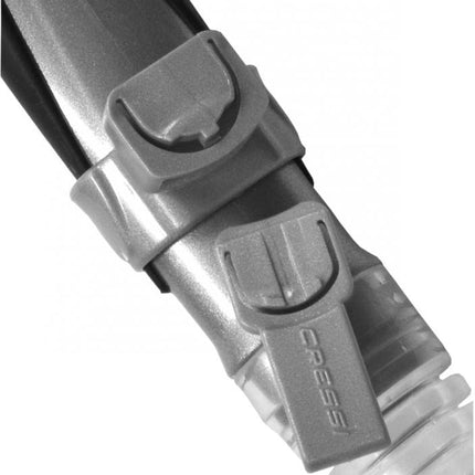 Cressi Alpha Ultra Dry Snorkel - Total Black
