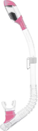 Cressi Mini Dry Snorkel - Clear/Pink
