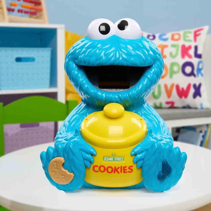 Just Play Sesame Street Le bocal à biscuits de Cookie Monster, 12 pièces, plus de 20 phrases et sons, apprentissage et éducation, jouets pour enfants de 2 ans et plus