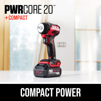 Brushless 20V 3/8" Compact Impact Wrench w/Batt & PWRJump