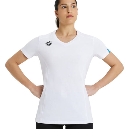 ARENA Women's Team Panel T-Shirt, White, S
