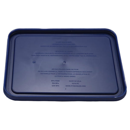 Pyrex 7210-PC Rectangle Dark Blue 3 Cup Storage Lid for Glass Dish (6, Dark Blue)
