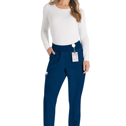 Dickies EDS Essentials by Women's Knit Waistband Scrub Pant Extra Pequeño Azul Marino