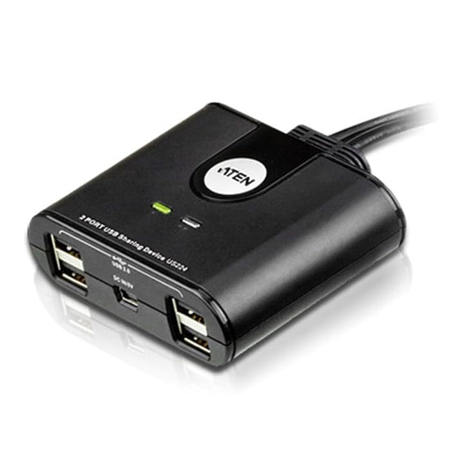 Aten US224 2 Port USB 2.0 Peripheral Hub - Black