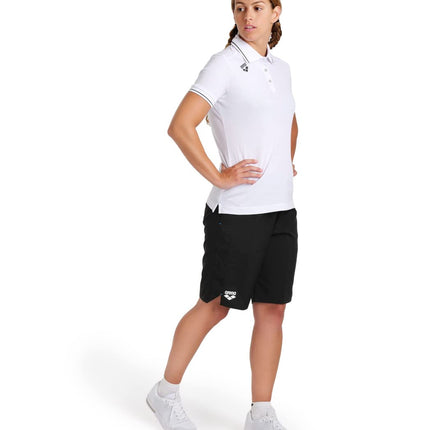ARENA Women's Team Solid Cotton Polo Shirt T, White, S