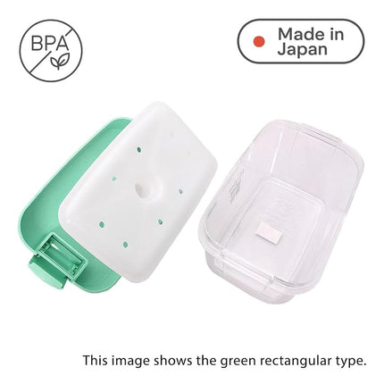 Instant Pickle Maker Vegetable Press Tsukemono Container Round Made in Japan BPA Free (Green 1.6L)
