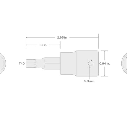 TEKTON Douille Torx à chocs 1/2 pouce x T40 | SIB24240