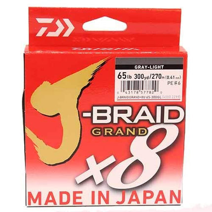 Daiwa J-BRAID GRAND 8X 300YDS FILLER SPOOL GRAY LIGHT