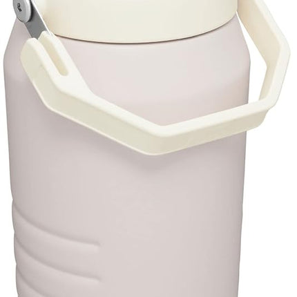 Stanley IceFlow Stainless Steel Water Jug with Straw, Vacuum Insulated Water Bottle for Home and Office, Reusable Tumbler with Straw Leak Resistant Flip, Rose Quartz, 64OZ