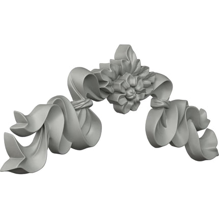 Ekena ONL15X06X01VE 15 W x 6 1/4" H x 1" P Versailles Ribbon Onlay, Primed