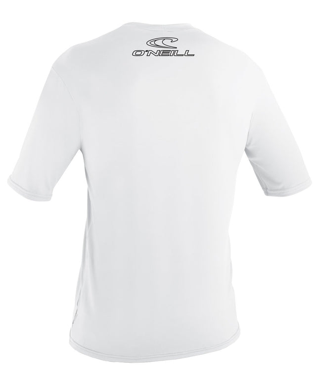 O'NEILL Youth Basic Skins UPF 50+ Short Sleeve Sun Shirt, White,10