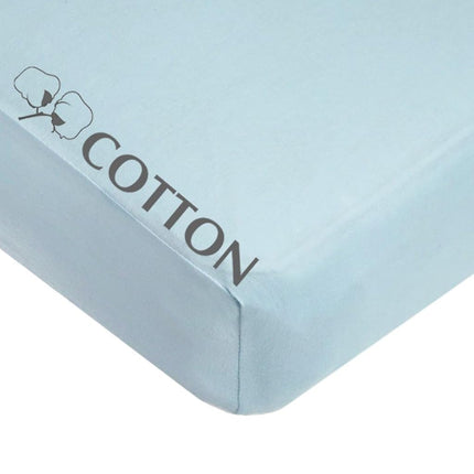 American Baby Company 100% Cotton Jersey Knit Fitted Crib Sheet for Standard Crib and Toddler Mattresses, Blue, for Boys and Girls
