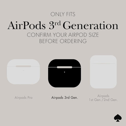Kate Spade New York AirPods Protective Case with Keychain Ring - Tortoise, Compatible with AirPods 3rd Generation