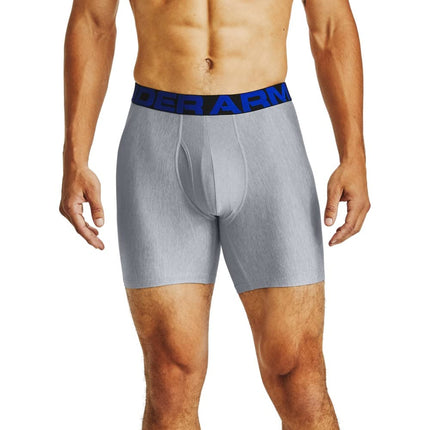 Under Armour Mens 2 Pack 6inch Tech Boxers Grey/Na