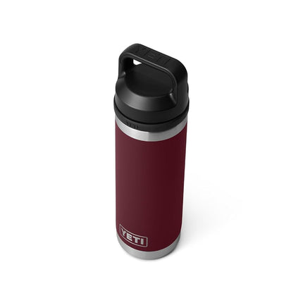 YETI Rambler 18 oz Bottle, Vacuum Insulated, Stainless Steel with Chug Cap, Wild Vine Red