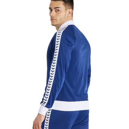 ARENA Men's Team Relax IV Track Jacket Front Zip Side Pockets Warm-Up Top Lightweight Athletic Retro Cool Bomber Jacket