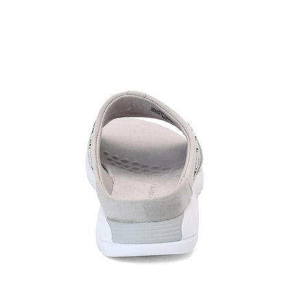 Easy Spirit Womens Traciee2 Open Toe Casual Slide Sandals, Silver,