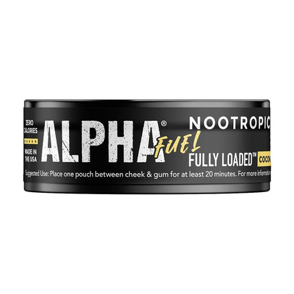 Fully Loaded Alpha Fuel Nootropic Pouches (Coconut Banana Fuel) - Nootropic Energy Pouches with Caffeine, Alpha GPC, Tyrosine, Taurine, Guarana and More