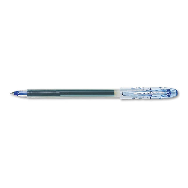 Pilot Neo-Gel Stick Roller Ball Pens, Fine Point, Blue Barrel, Blue Ink, 12-Count -14002