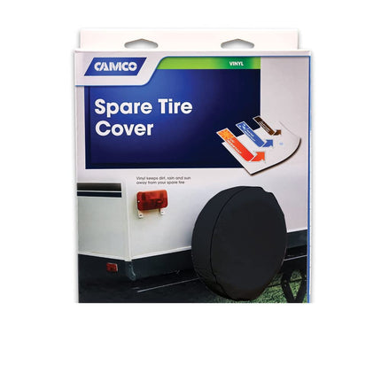 Camco 45258 Black 27 inches Vinyl Spare Tire Cover