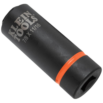 2-in-1 Deep Impact Socket, 6-Point 7/8-Inch and 11/16-Inch Hex Sizes, Use with Impact Wrenches BAT20-CW, BAT20-CW Klein Tools 66064
