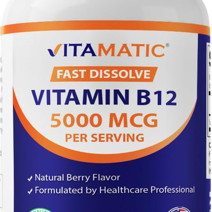 Vitamatic Vitamin B12 5000 mcg per Serving Fast Di