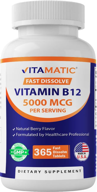 Vitamatic Vitamin B12 5000 mcg per Serving Fast Di
